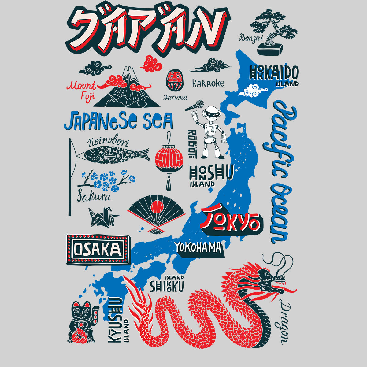 Travel Japan Attraction Typography Unisex Tank Top - Kuzi Tees