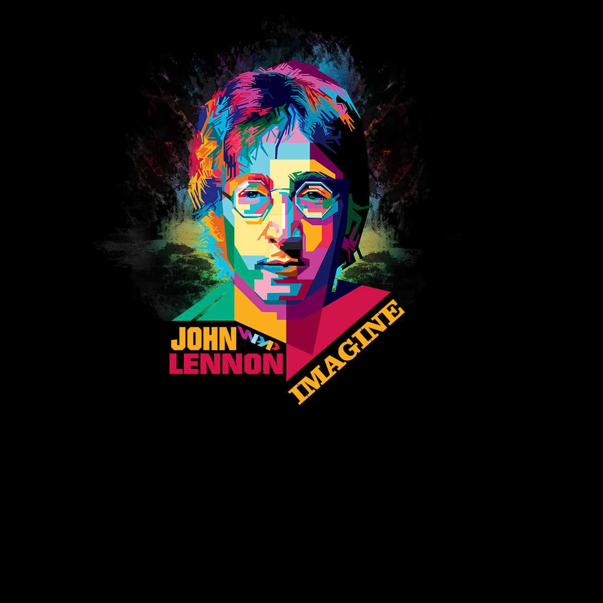 John Lennon Adult Imagine Music t-shirt Unisex Tee - Kuzi Tees