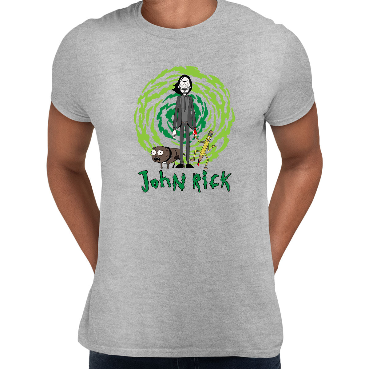 John Vick as a Rick t-shirt Rick and Morty Fan Gift John Vick Movie Lover - Kuzi Tees