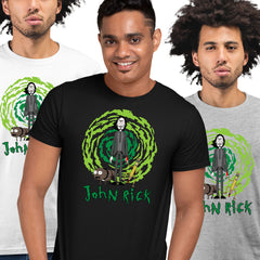 John Vick as a Rick t-shirt Rick and Morty Fan Gift John Vick Movie Lover - Kuzi Tees