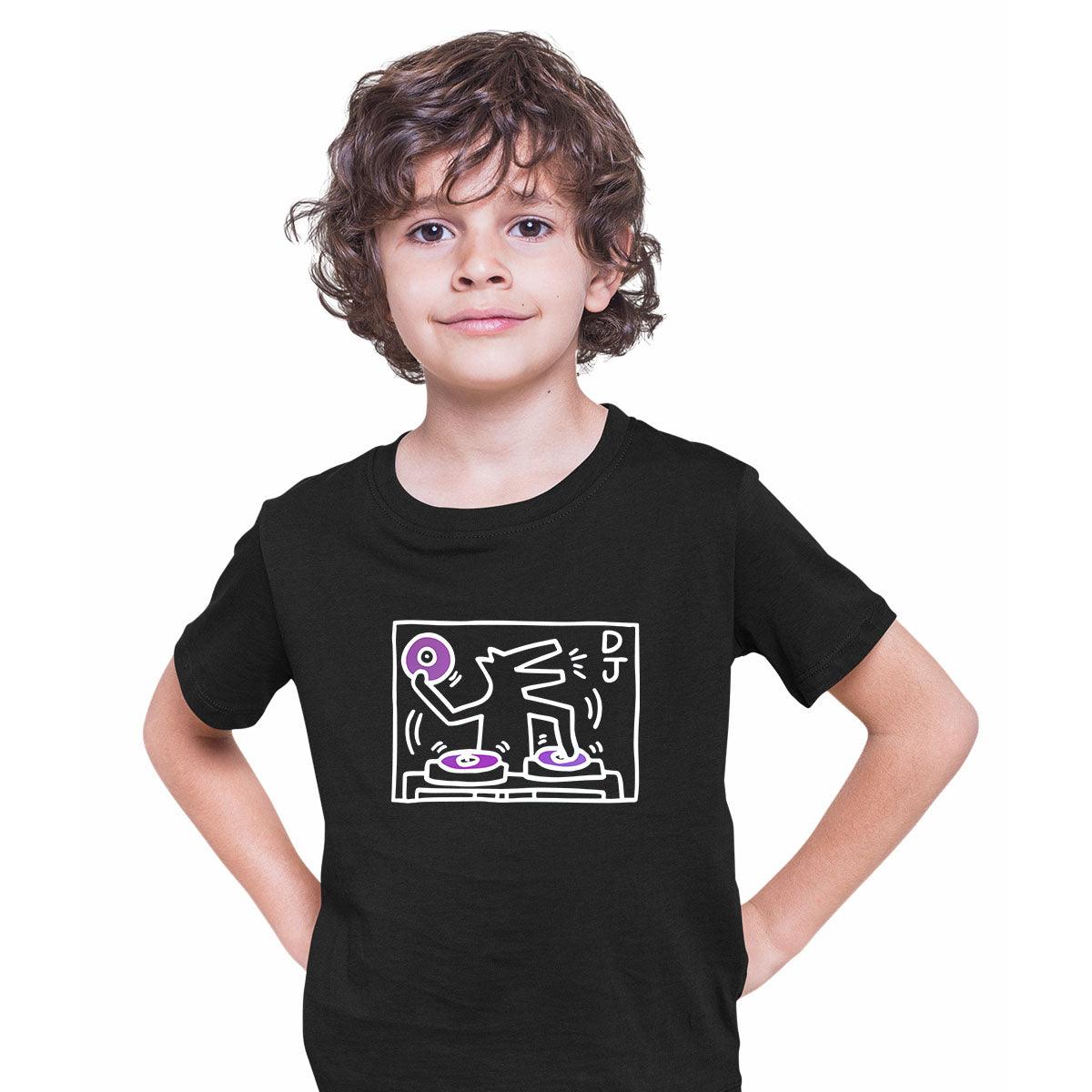 DJ 1988 Talking Heads Abstract Pop Art Heart Kids T-Shirt - Kuzi Tees