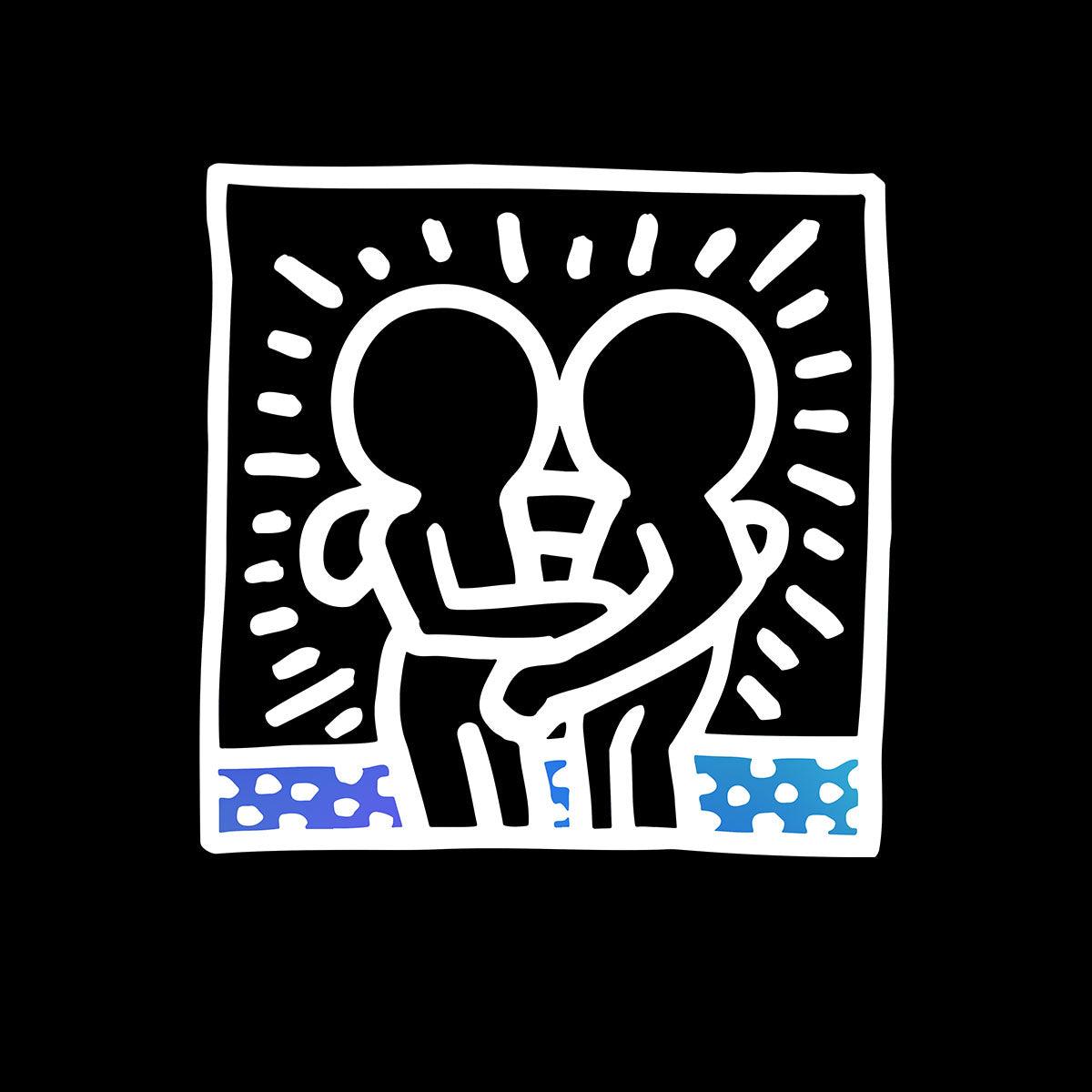 Hugging Pop Art Icon Talking Heads Abstract Unisex T-Shirt - Kuzi Tees