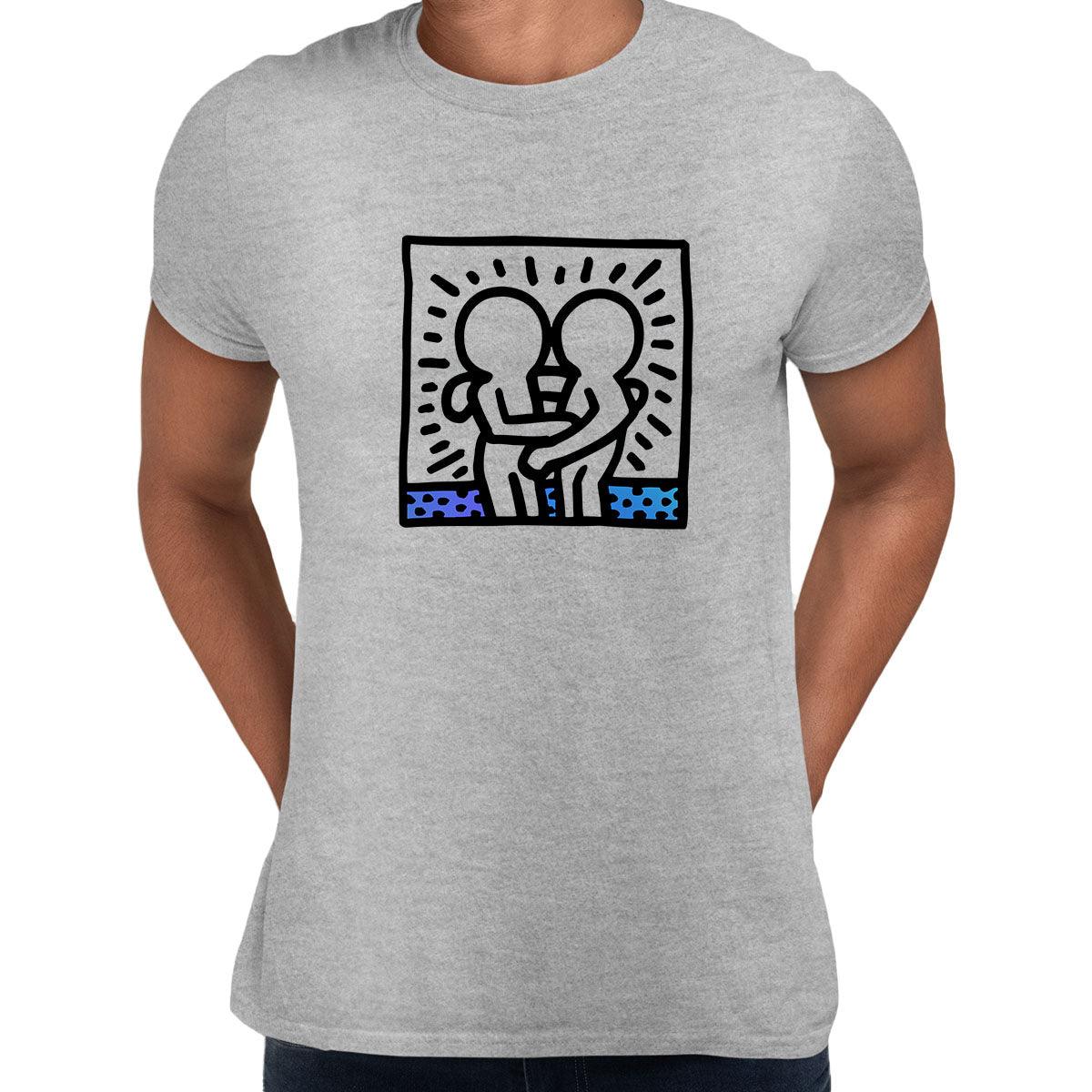 Hugging Pop Art Icon Talking Heads Abstract Unisex T-Shirt - Kuzi Tees