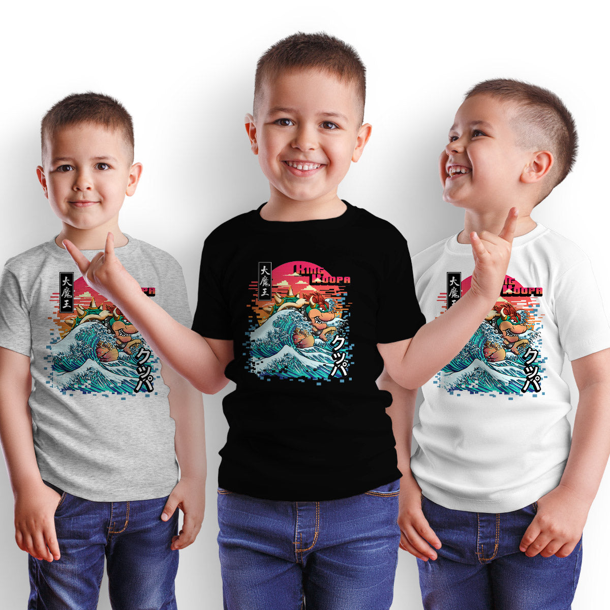 King Koopa Bowser T-shirt Nostalgia T-shirt for Kids - Kuzi Tees