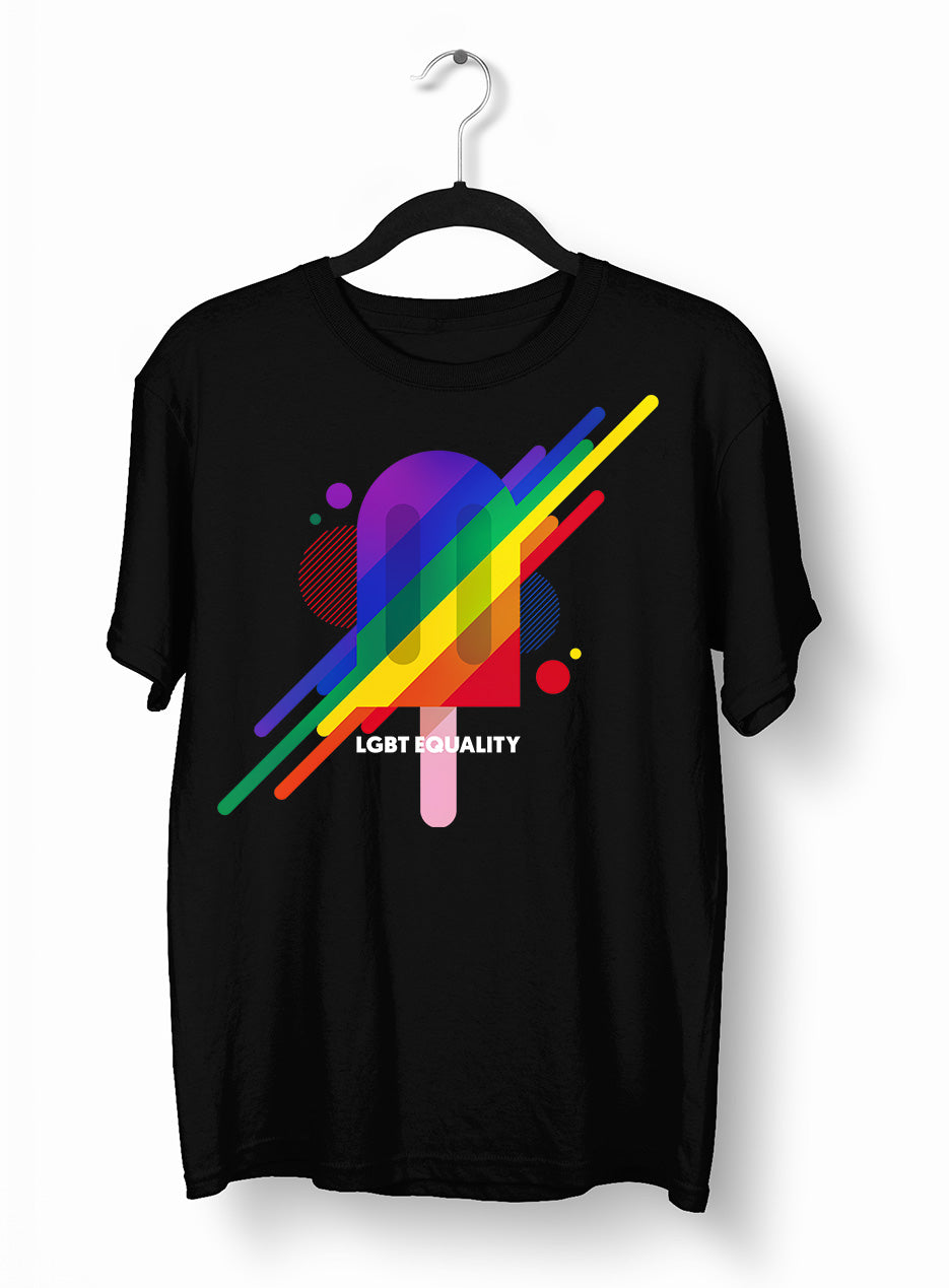 LGBT Equality Rainbow Lesbian Festival Straight Bi Love Community T-Shirt - Kuzi Tees