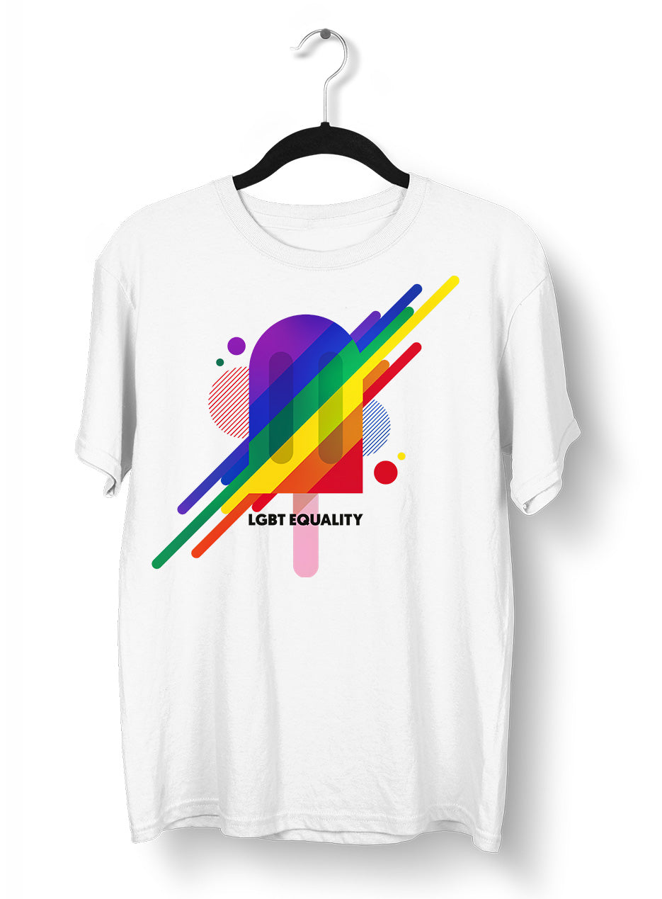 LGBT Equality Rainbow Lesbian Festival Straight Bi Love Community T-Shirt - Kuzi Tees