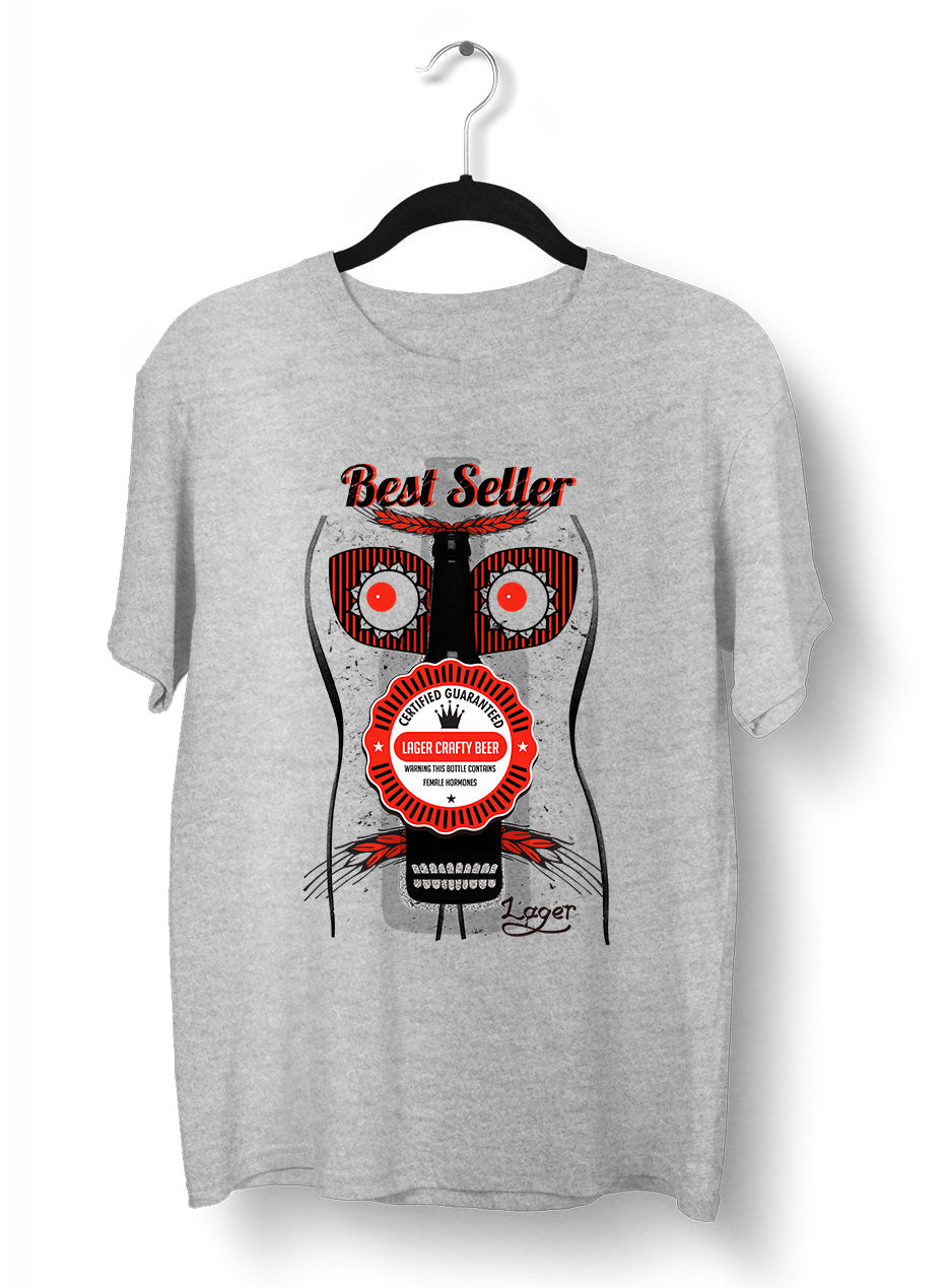 Lager Crafty Beer - Best Seller Contains Female Hormones Funny Abstract Tee - Kuzi Tees