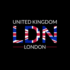 LDN Union Jack Abstract Print Mens T-Shirt Great Britain Flag - Kuzi Tees