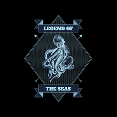 Legend of the seas Octopus Ocean Creature Sleeveless Unisex Tank Top - Kuzi Tees