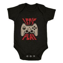 Gaming T-Shirt Old School Gamer Retro Video Game Let's Play Baby & Toddler Body Suit - Kuzi Tees