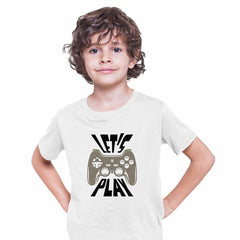 Kids Gaming T-Shirt Old School Gamer Retro Video Game Let's Play T-shirt for Kids - Kuzi Tees