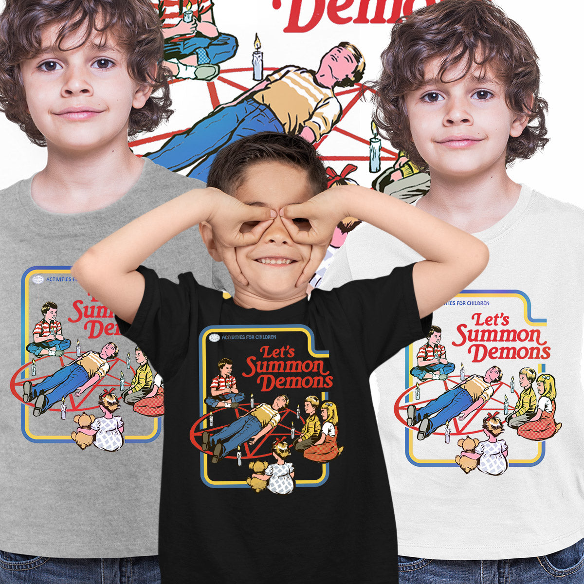 Let's Summon Demons t-shirt for Kids  Activities for children Book - Kuzi Tees