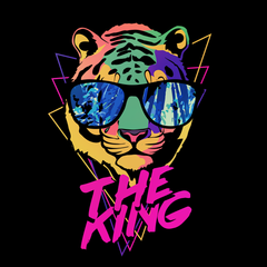 Lion Tiger The King Amazing summer Unisex Black Tank Top - Kuzi Tees