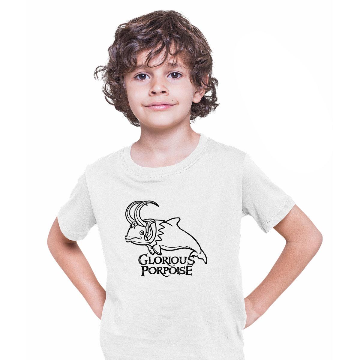 Dolphin Loki Marvel Superhero Comic Glorious Porpoise T-Shirt Kids Gift T-shirt for Kids - Kuzi Tees