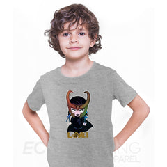 Loki Figurative Superhero Comic Star Tom Hiddleston T-shirt for Kids - Kuzi Tees