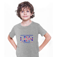 LDN Union Jack Abstract Print Kids T-Shirt London Flag - Kuzi Tees