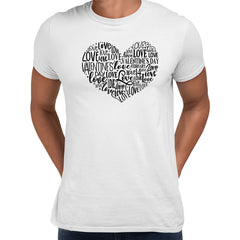 Love art word Valentines Love T-shirt for men Unisex T-Shirt - Kuzi Tees