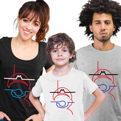 Mario One line drawing Mario Super T-Shirts