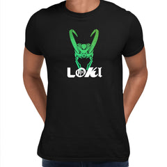 Loki Helmet Marvel Superhero Comic Star Tom Hiddleston T-Shirt Kids Adults Women Unisex Typography - Kuzi Tees