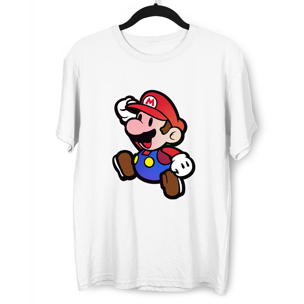 Mens Super Mario Jumping Huge Chest Print T Shirt Nintendo Gamer Xbox PS4 SNES Retro Minds - Kuzi Tees