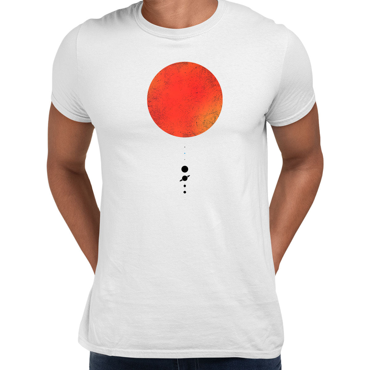 Minimal Solar System Space Nasa Planets Universe Gift Design Unisex T-shirt - Kuzi Tees