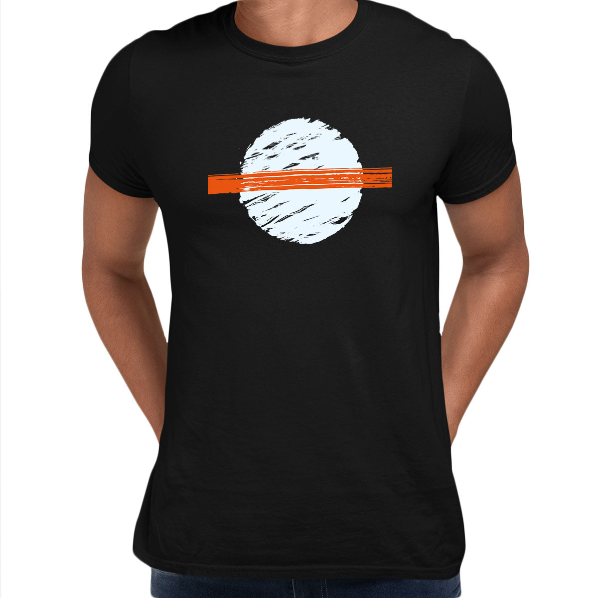 Saturn Space Universe Pop Art T-Shirt Shapes Abstract Design Short Sleeve Funny Unisex T-shirt - Kuzi Tees