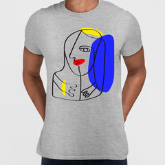 Old Skool Minimalist One Line Abstract Abstract Portrait Three - Kuzi Tees