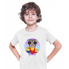 Minions The Rise of Gru Funny Retro Tee Kids Movie T-shirt White
