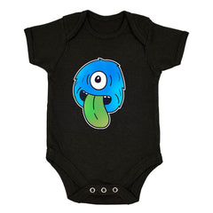 Cookie Monster Scary Eye Funny Gift Drawing Printed Baby & Toddler Body Suit - Kuzi Tees