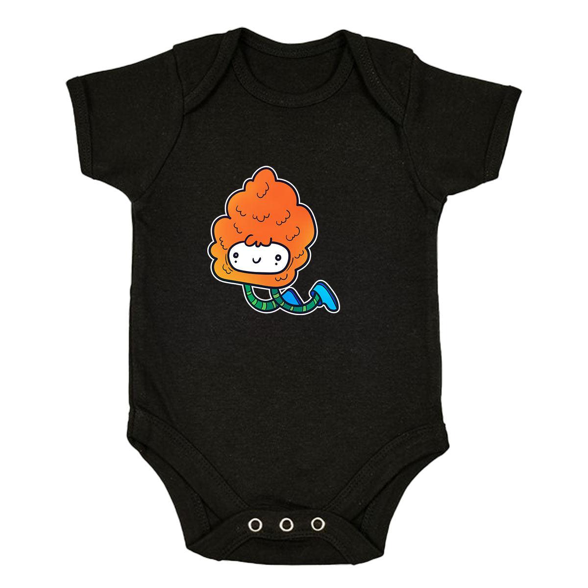 Cookie Flying Monster Scary Hair Funny Gift Drawing Printed Baby & Toddler Body Suit - Kuzi Tees
