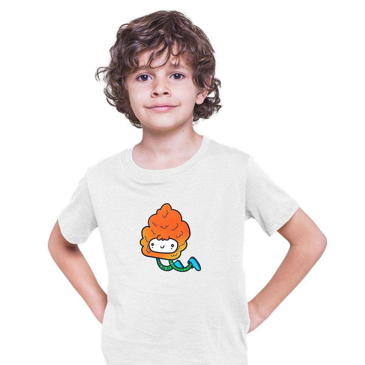Cookie Flying Monster Scary Hair Funny Gift Drawing Kids Printed T-Shirt for Kids - Kuzi Tees