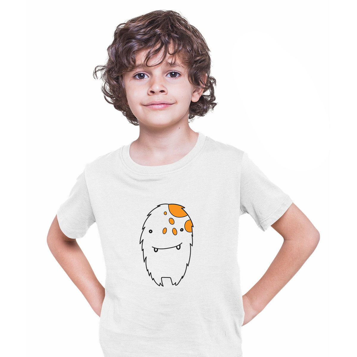 Tooth Vampire Monster Scary Eye Funny Gift Drawing Kids Printed T-Shirt for Kids - Kuzi Tees