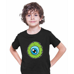 Cookie Green Tongue Monster Eye Funny Gift Drawing Kids Printed T-Shirt for Kids - Kuzi Tees
