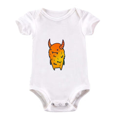 Angry Evil Monster Scary Eye Funny Gift Drawing Printed Baby & Toddler Body Suit - Kuzi Tees