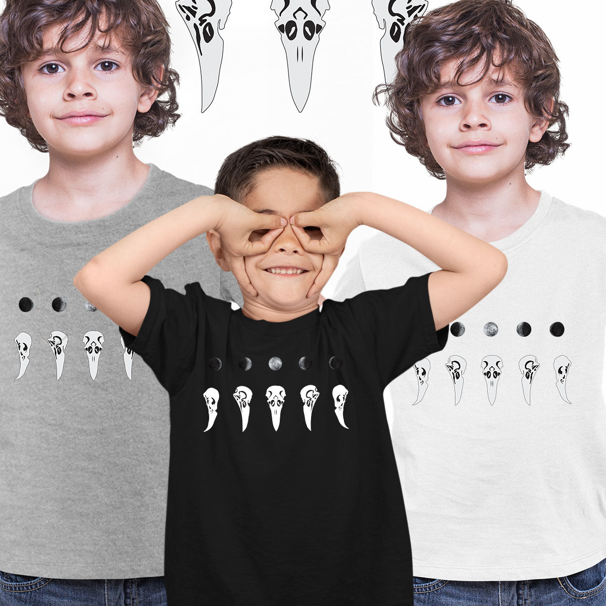 Phases of Khonshu Moon Knight T-shirt Crusader Marvel Tees for Kids - Kuzi Tees