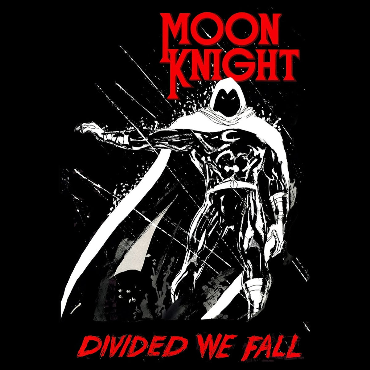 Moon Knight T-shirt Divided we fall Manga comics Graphic Tee - Kuzi Tees