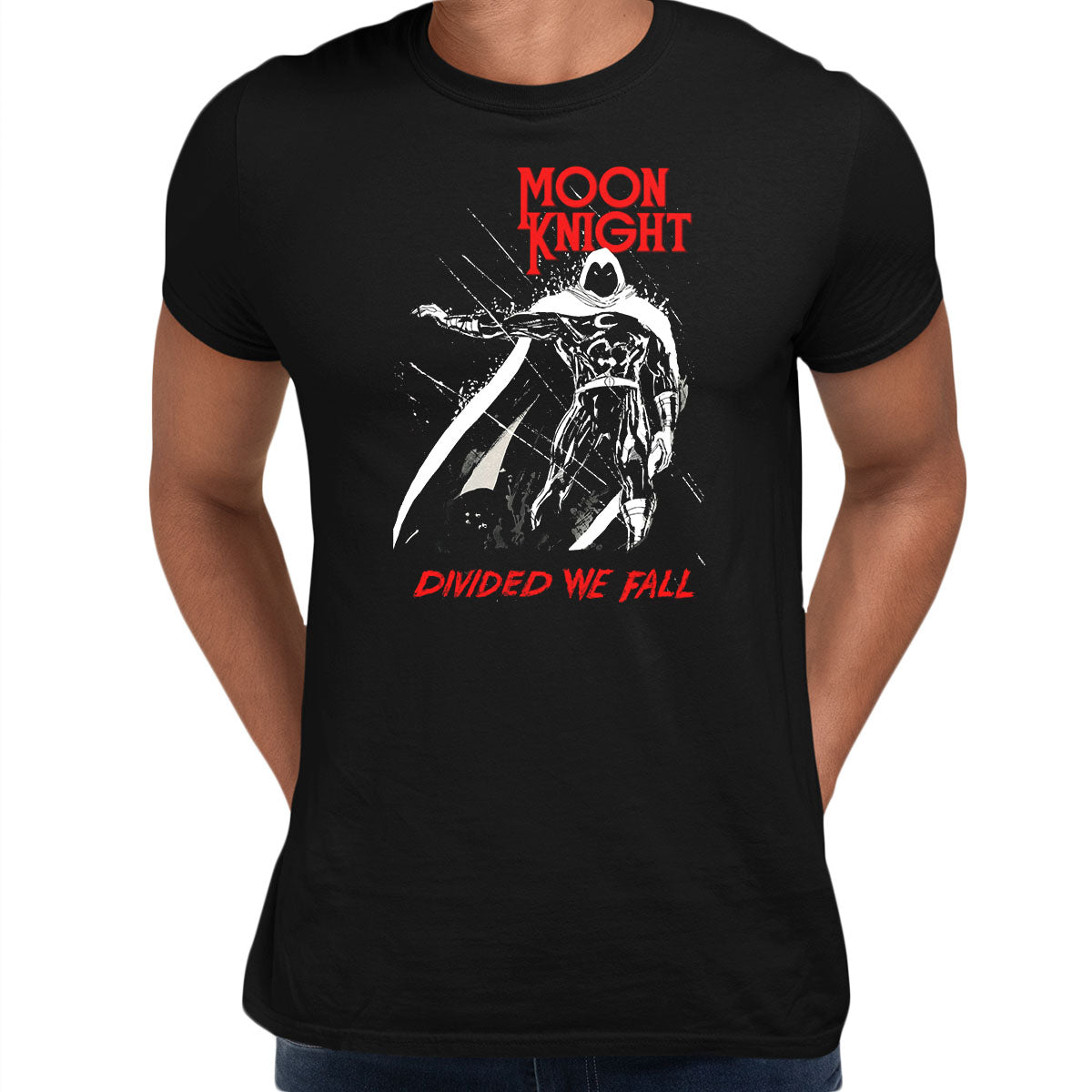 Moon Knight T-shirt Divided we fall Manga comics Graphic Tee - Kuzi Tees