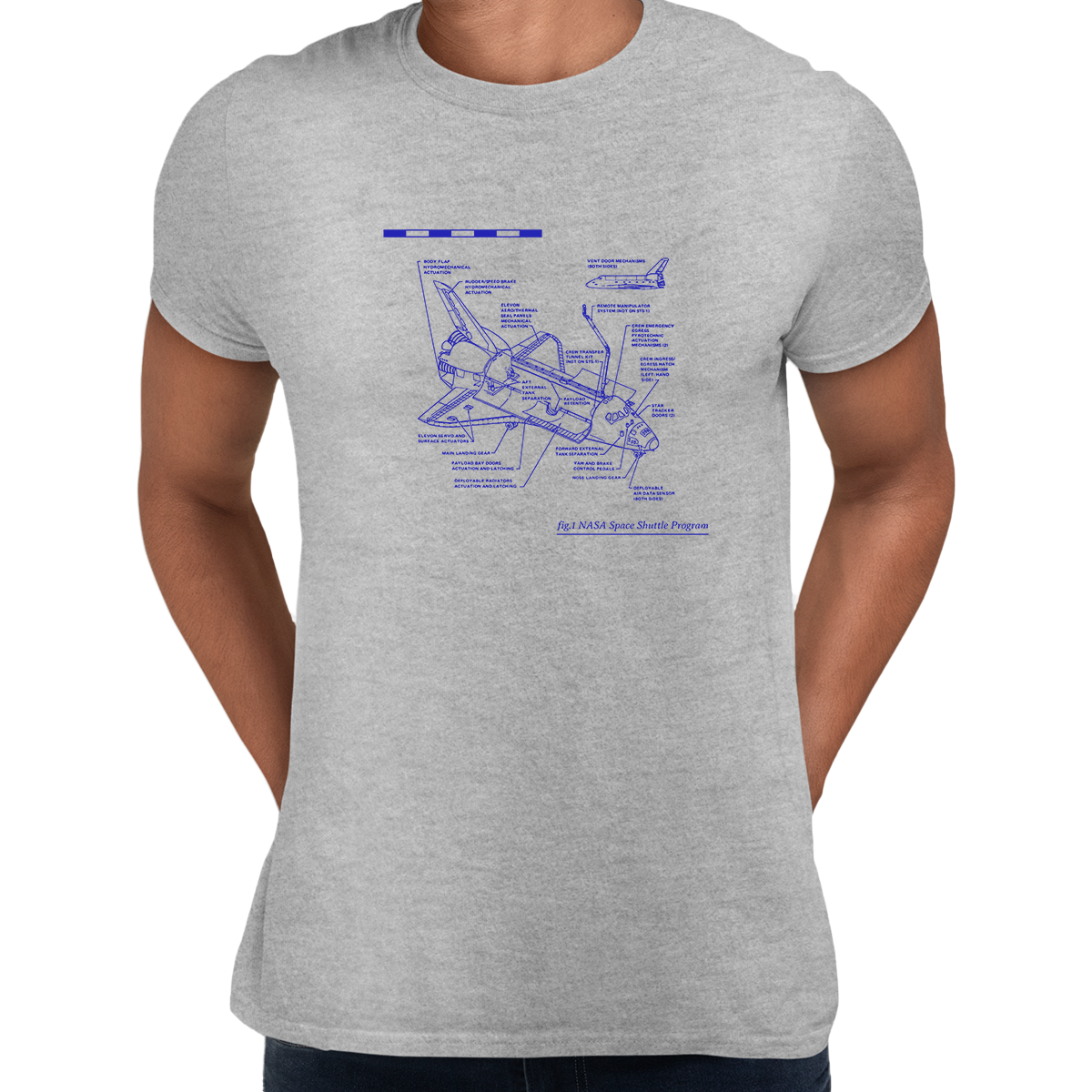 NASA Space Shuttle Program Official Mens T-shirt - Kuzi Tees