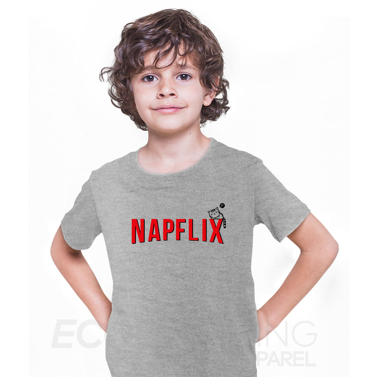 Napflix Funny Novelty Movie Streaming TV Adult Kids Birthday Gift T-shirt for Kids - Kuzi Tees