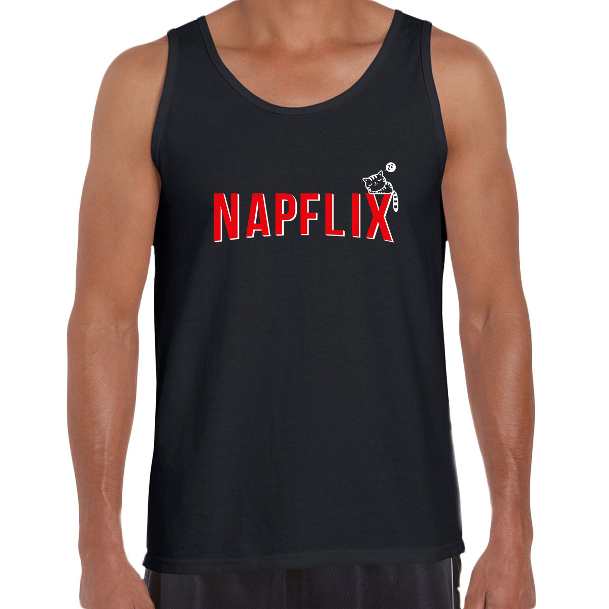 Napflix Funny Novelty Movie Streaming TV Adult Birthday Gift Unisex Tank Top - Kuzi Tees