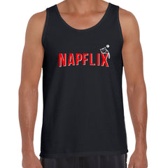 Napflix Funny Novelty Movie Streaming TV Adult Birthday Gift Unisex Tank Top - Kuzi Tees
