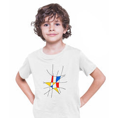 Mondrian Art Tee Typography T-shirt for Kids - Kuzi Tees