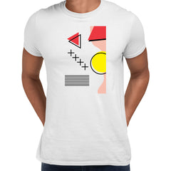 Shapes Retro Nostalgia Tee Colorful Art Print T-Shirt 90 Design Short Funny Men Unisex T-shirt - Kuzi Tees