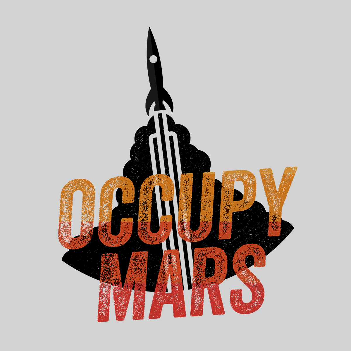 Occupy Mars Space Nasa Project SpaceX Rocket Stars Crew Neck T Shirt - Kuzi Tees