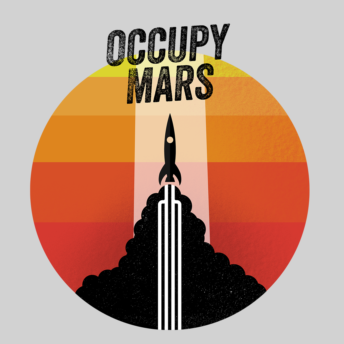 Occupy Mars Amazing Nasa Space SpaceX Rocket Stars Crew Neck T Shirt - Kuzi Tees