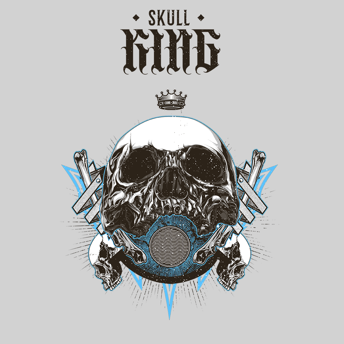 Old King Death Skull Bike Knighthood Grave Unisex Tank Top - Kuzi Tees