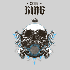 Old King Death Skull Bike Knighthood Grave Unisex Tank Top - Kuzi Tees