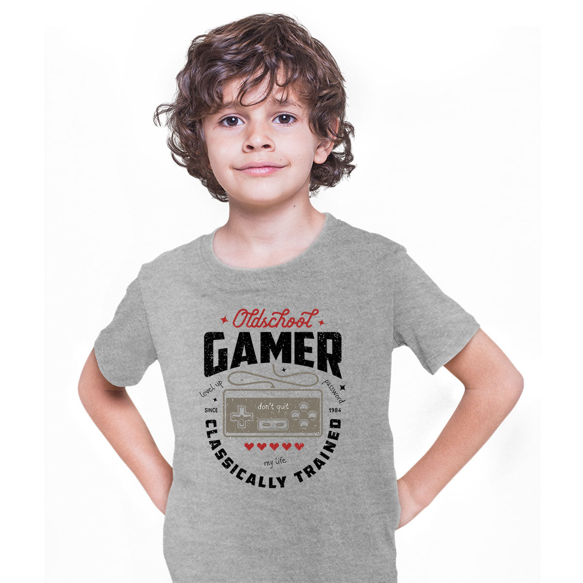 Kids Gaming T-Shirt Old School Gamer Retro Video Game Oldschool Gamer T-shirt for Kids - Kuzi Tees