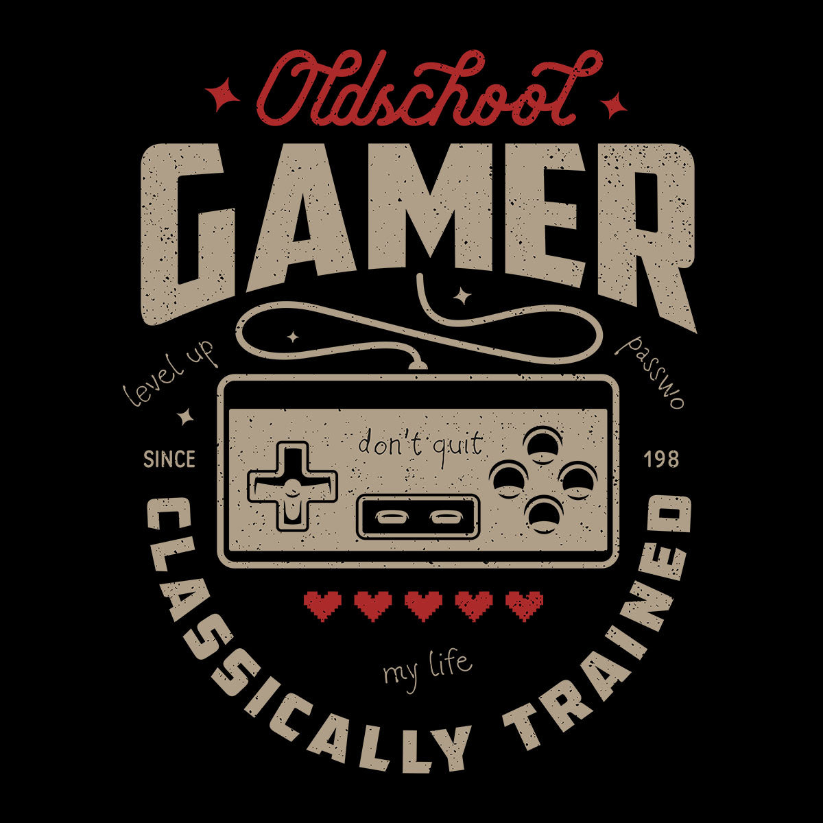 Kids Gaming T-Shirt Old School Gamer Retro Video Game Oldschool Gamer T-shirt for Kids - Kuzi Tees