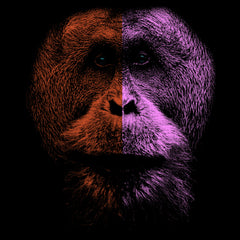 Orangutan Halftone Animal T-Shirt - Kuzi Tees